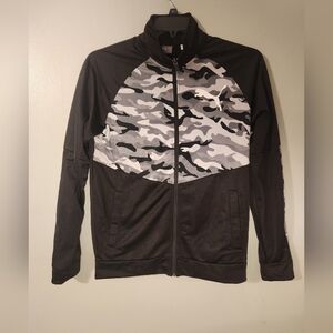 Puma Zip up Jacket Gray Camo Full zip mens size Small